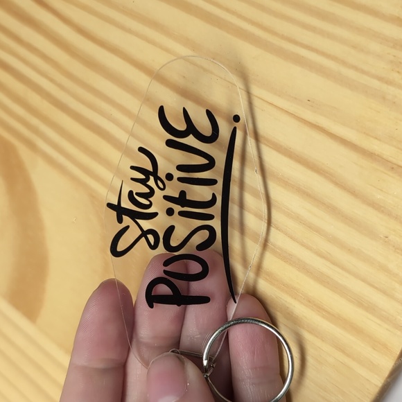 stay positive clear key chain - Picture 2 of 2